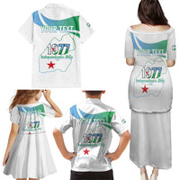 Personalized Djibouti Independence Day Family Matching Puletasi and Hawaiian Shirt Midnimo Sinnaan Nabad