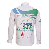 Personalized Djibouti Independence Day Long Sleeve Button Shirt Midnimo Sinnaan Nabad