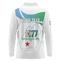 Personalized Djibouti Independence Day Long Sleeve Polo Shirt Midnimo Sinnaan Nabad