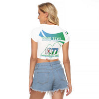 Personalized Djibouti Independence Day Raglan Cropped T Shirt Midnimo Sinnaan Nabad