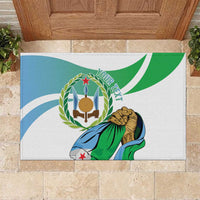 Personalized Djibouti Independence Day Rubber Doormat Midnimo Sinnaan Nabad