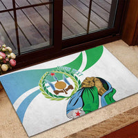 Personalized Djibouti Independence Day Rubber Doormat Midnimo Sinnaan Nabad