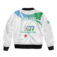 Personalized Djibouti Independence Day Sleeve Zip Bomber Jacket Midnimo Sinnaan Nabad