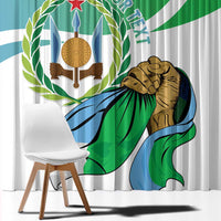 Personalized Djibouti Independence Day Window Curtain Midnimo Sinnaan Nabad