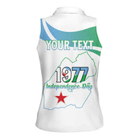 Personalized Djibouti Independence Day Women Sleeveless Polo Shirt Midnimo Sinnaan Nabad