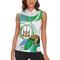 Personalized Djibouti Independence Day Women Sleeveless Polo Shirt Midnimo Sinnaan Nabad
