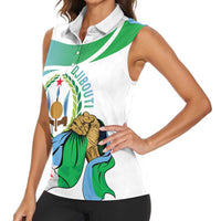 Personalized Djibouti Independence Day Women Sleeveless Polo Shirt Midnimo Sinnaan Nabad