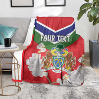 Personalized Gambia Blanket Coat Of Arms White Variety Orchid