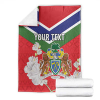 Personalized Gambia Blanket Coat Of Arms White Variety Orchid