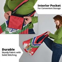 Personalized Gambia Grocery Bag Coat Of Arms White Variety Orchid