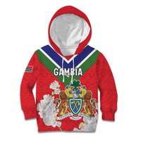Personalized Gambia Kid Hoodie Coat Of Arms White Variety Orchid
