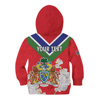 Personalized Gambia Kid Hoodie Coat Of Arms White Variety Orchid