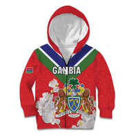 Personalized Gambia Kid Hoodie Coat Of Arms White Variety Orchid