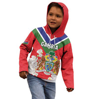 Personalized Gambia Kid Hoodie Coat Of Arms White Variety Orchid