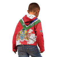 Personalized Gambia Kid Hoodie Coat Of Arms White Variety Orchid