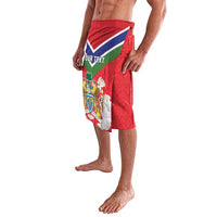 Personalized Gambia Lavalava Coat Of Arms White Variety Orchid