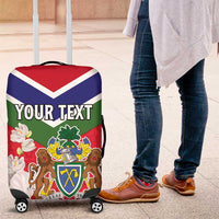 Personalized Gambia Luggage Cover Coat Of Arms White Variety Orchid