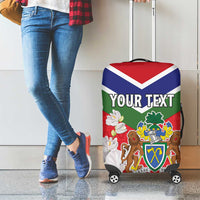 Personalized Gambia Luggage Cover Coat Of Arms White Variety Orchid