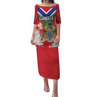 Personalized Gambia Puletasi Coat Of Arms White Variety Orchid
