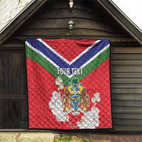 Personalized Gambia Quilt Coat Of Arms White Variety Orchid