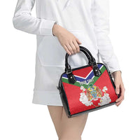 Personalized Gambia Shoulder Handbag Coat Of Arms White Variety Orchid