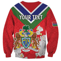 Personalized Gambia Sweatshirt Coat Of Arms White Variety Orchid