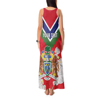 Personalized Gambia Tank Maxi Dress Coat Of Arms White Variety Orchid