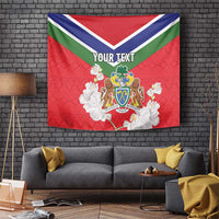 Personalized Gambia Tapestry Coat Of Arms White Variety Orchid