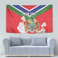 Personalized Gambia Tapestry Coat Of Arms White Variety Orchid