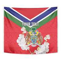 Personalized Gambia Tapestry Coat Of Arms White Variety Orchid