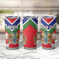 Personalized Gambia Tumbler Cup Coat Of Arms White Variety Orchid