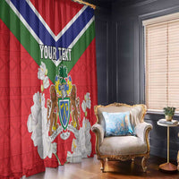 Personalized Gambia Window Curtain Coat Of Arms White Variety Orchid