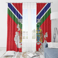 Personalized Gambia Window Curtain Coat Of Arms White Variety Orchid