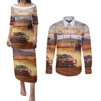 Personalized Kenya Rally Couples Matching Puletasi and Long Sleeve Button Shirt Road To Champions