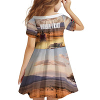 Personalized Kenya Rally Kid Short Sleeve Dress Road To Champions