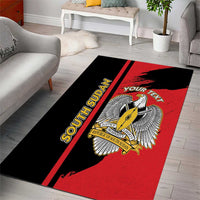Personalized South Sudan Area Rug Coat Of Arms - Sporty Style