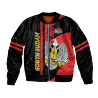 Personalized South Sudan Bomber Jacket Coat Of Arms - Sporty Style