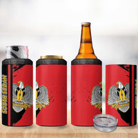 Personalized South Sudan 4 in 1 Can Cooler Tumbler Coat Of Arms - Sporty Style