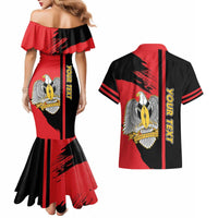 Personalized South Sudan Couples Matching Mermaid Dress and Hawaiian Shirt Coat Of Arms - Sporty Style
