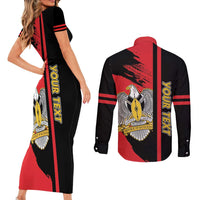 Personalized South Sudan Couples Matching Short Sleeve Bodycon Dress and Long Sleeve Button Shirt Coat Of Arms - Sporty Style