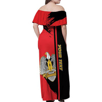 Personalized South Sudan Family Matching Off Shoulder Maxi Dress and Hawaiian Shirt Coat Of Arms - Sporty Style