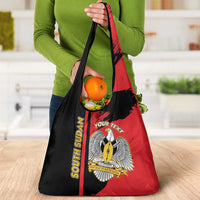 Personalized South Sudan Grocery Bag Coat Of Arms - Sporty Style