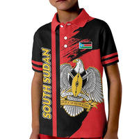 Personalized South Sudan Kid Polo Shirt Coat Of Arms - Sporty Style