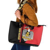 Personalized South Sudan Leather Tote Bag Coat Of Arms - Sporty Style