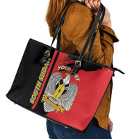 Personalized South Sudan Leather Tote Bag Coat Of Arms - Sporty Style