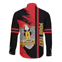 Personalized South Sudan Long Sleeve Button Shirt Coat Of Arms - Sporty Style