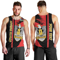 Personalized South Sudan Men Tank Top Coat Of Arms - Sporty Style