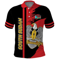 Personalized South Sudan Polo Shirt Coat Of Arms - Sporty Style