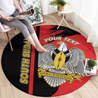Personalized South Sudan Round Carpet Coat Of Arms - Sporty Style
