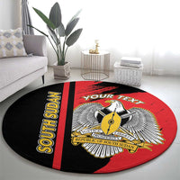 Personalized South Sudan Round Carpet Coat Of Arms - Sporty Style